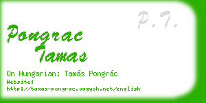 pongrac tamas business card