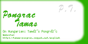 pongrac tamas business card